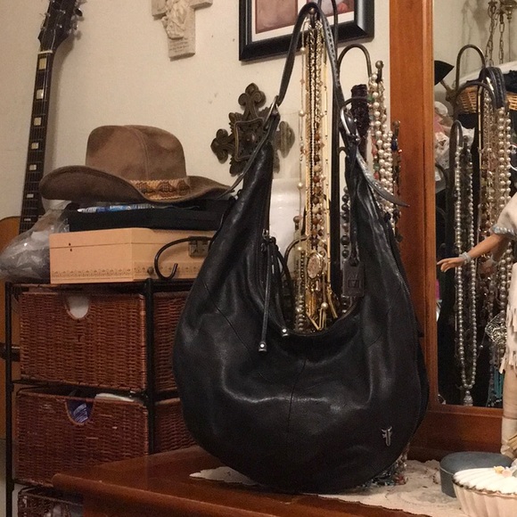 Frye Handbags - Frye Black Hopo Belle Italian Leather Shoulder Bag